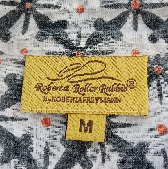 Roberta Roller Rabbit 100% Cotton Printed Blouse - Picture 7 of 12